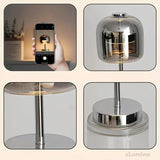 NordicGlow – Minimalistisk bordslampa i glas med varmt omgivande ljus Carvallo