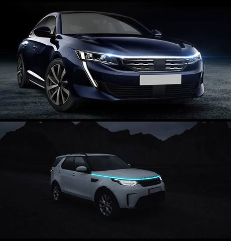GlowTail - LED DRL Huvlist för Bil | 150cm Sekventiellt Ljusband med Vattentålig Design-Motor Vehicle Lighting-BB-Hemnix