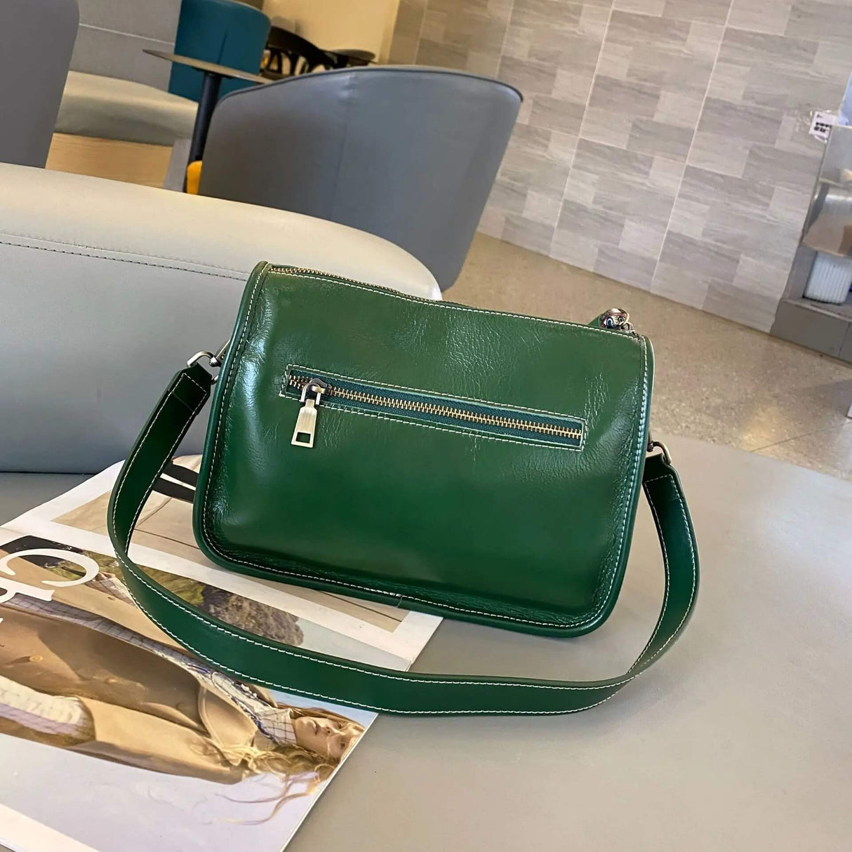 Luxury Leather Bag – Rymlig och elegant handväska i äkta läder-Shoulder Bags-BB-Hemnix