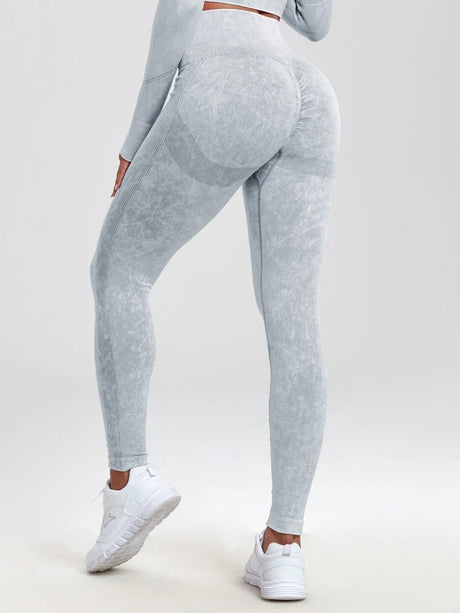 Hög Midja Fitness Leggings-Clothes for women-Hemnix-Grå-S-Hemnix