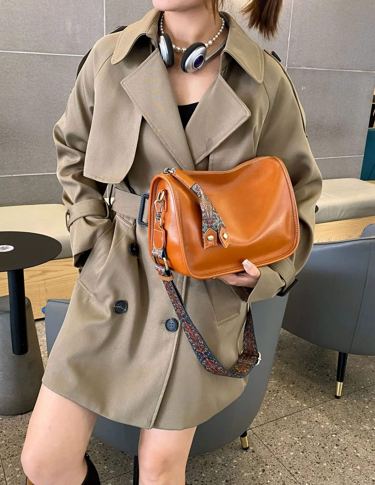 Luxury Leather Bag – Rymlig och elegant handväska i äkta läder-Shoulder Bags-BB-Hemnix