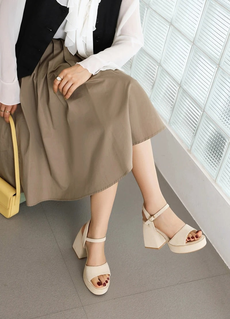 Chunky Heels Mockasandaler-Shoes for Women-Bellasverige-Hemnix