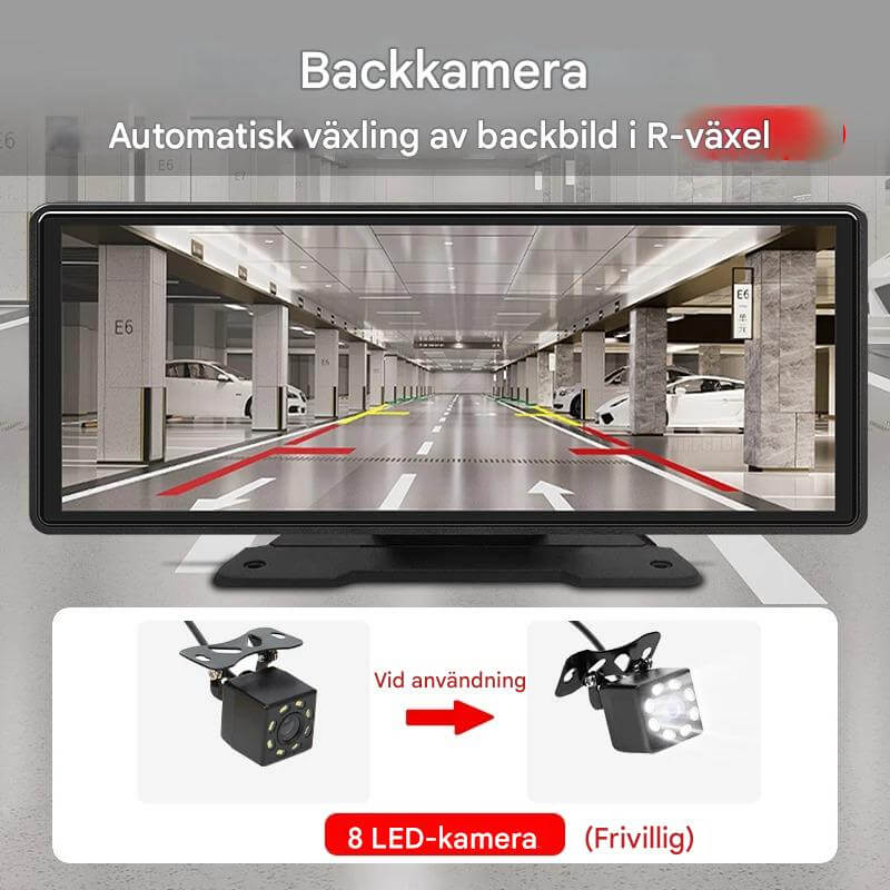 ViewMirror – Trådlös Smart Skärm för Bilen | CarPlay & Android Auto Utan Krångel-Rearview Mirror Mounts-BB-Hemnix