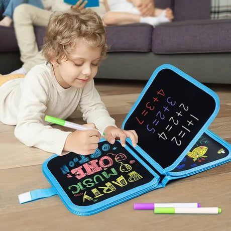 DoodleBloom – Återanvändningsbar Ritbok för Barn | Torkbar & Bärbar Kreativitet med Magisk Penna-Art & Drawing Toys-BB-Hemnix
