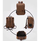NomadiqPack – Vintage Canvas Ryggsäck för Resor | Stil, Funktion och Flexibilitet i Ett-Backpack-BB-Hemnix