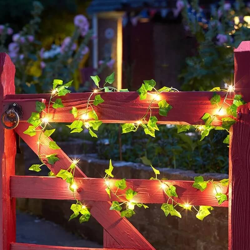 VineGlow – Batteridriven Ljusslinga med Gröna Blad | Skapa Mysig Stämning i Hemmet eller Trädgården-Light Ropes & Strings-BB-Hemnix