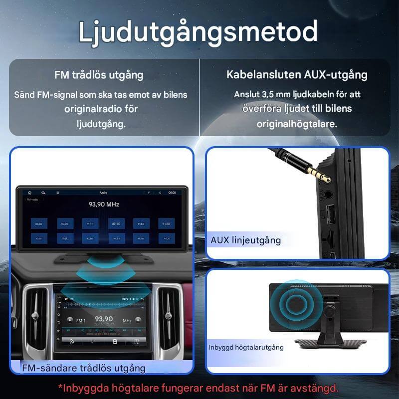 ViewMirror – Trådlös Smart Skärm för Bilen | CarPlay & Android Auto Utan Krångel-Rearview Mirror Mounts-BB-Hemnix