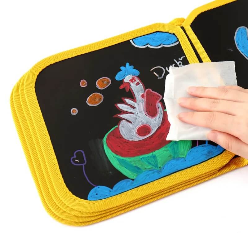 DoodleBloom – Återanvändningsbar Ritbok för Barn | Torkbar & Bärbar Kreativitet med Magisk Penna-Art & Drawing Toys-BB-Hemnix