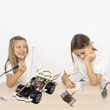 WoodiRace – Träleksaksbil med Fjärrkontroll för Barn | Monteringsbar 4-hjulsdriven DIY Teknikleksak-Remote Control Cars & Trucks-BB-Hemnix