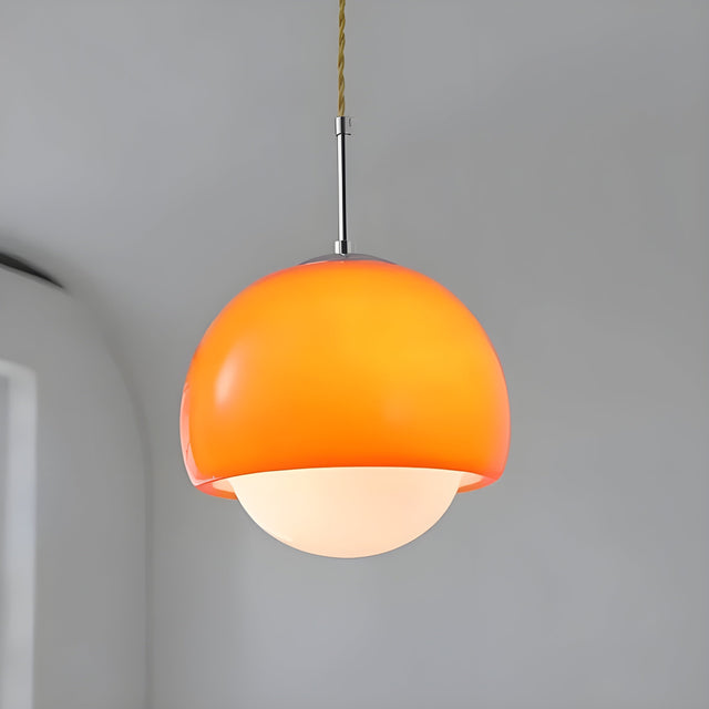 Glas-hänglampa i boll-design – stilfull retro-belysning för vardagsrum Carvallo