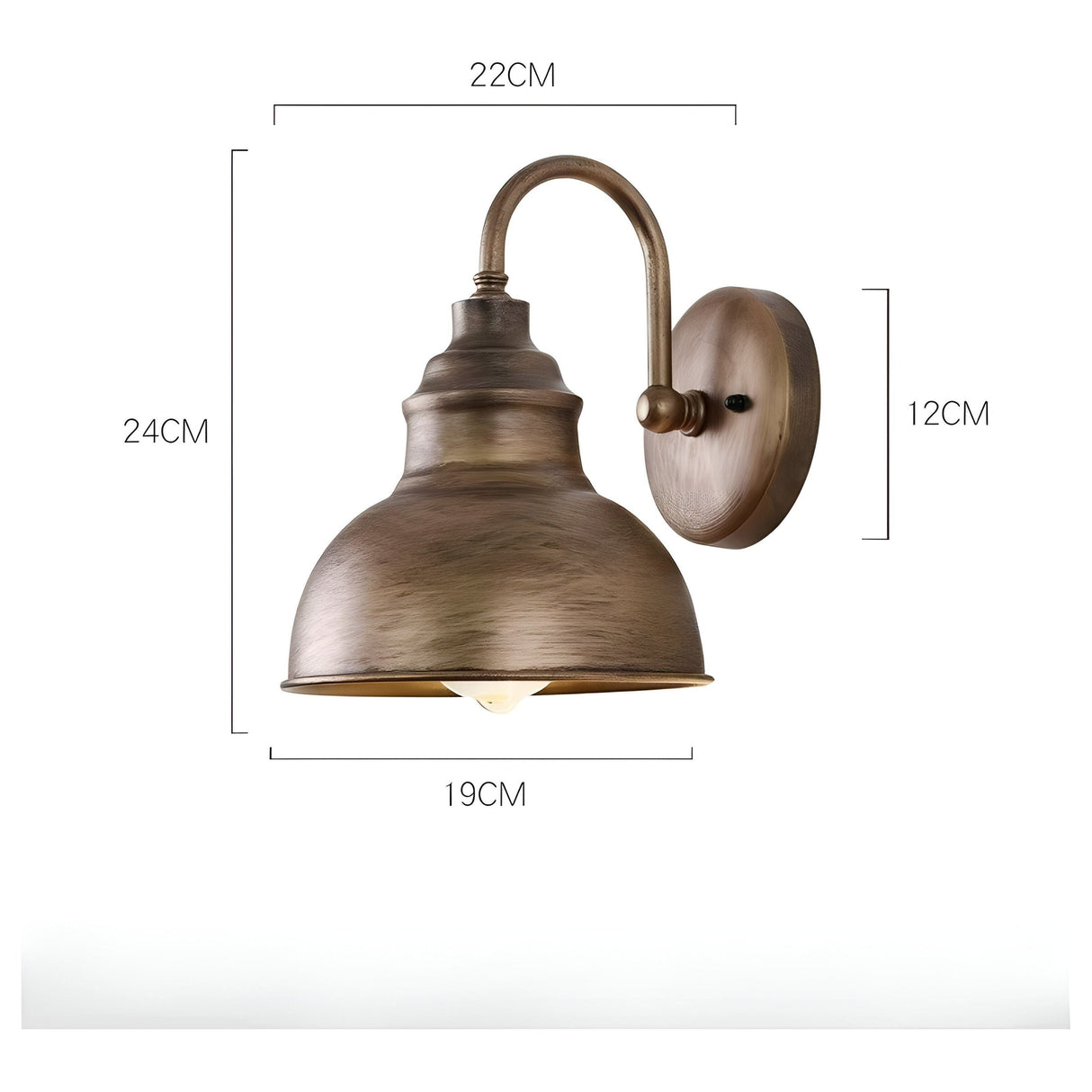 IronLuxe Light - Retro Vattentät Trädgård Veranda Järn Vägglampa Carvallo