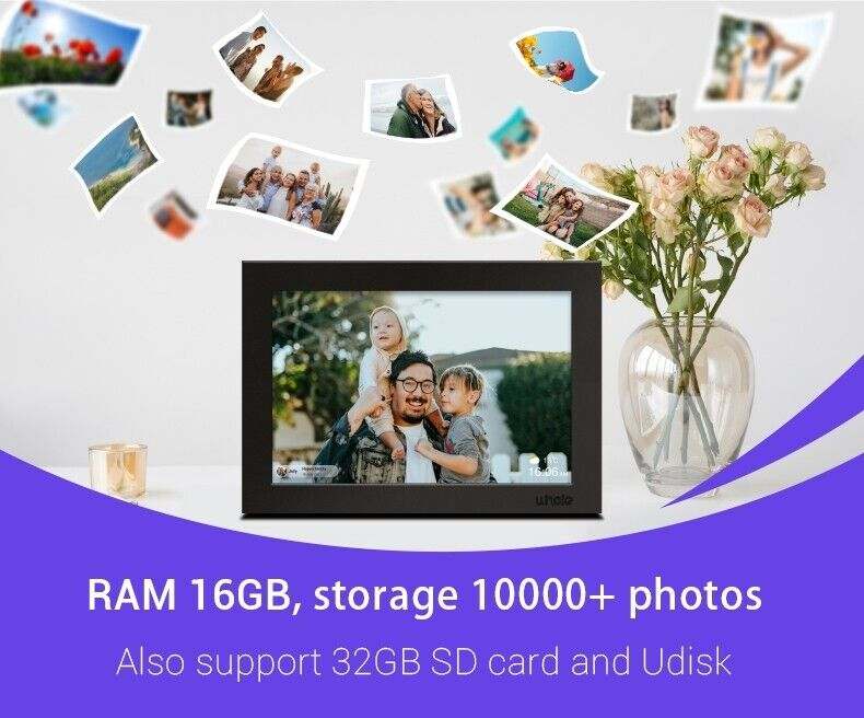 10,1 tum WiFi Digital Fotoram med 1080P HD Pekskärm Carvallo