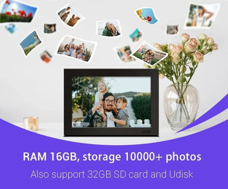 10,1-tums WiFi digital fotoram med 1080P HD pekskärm Carvallo