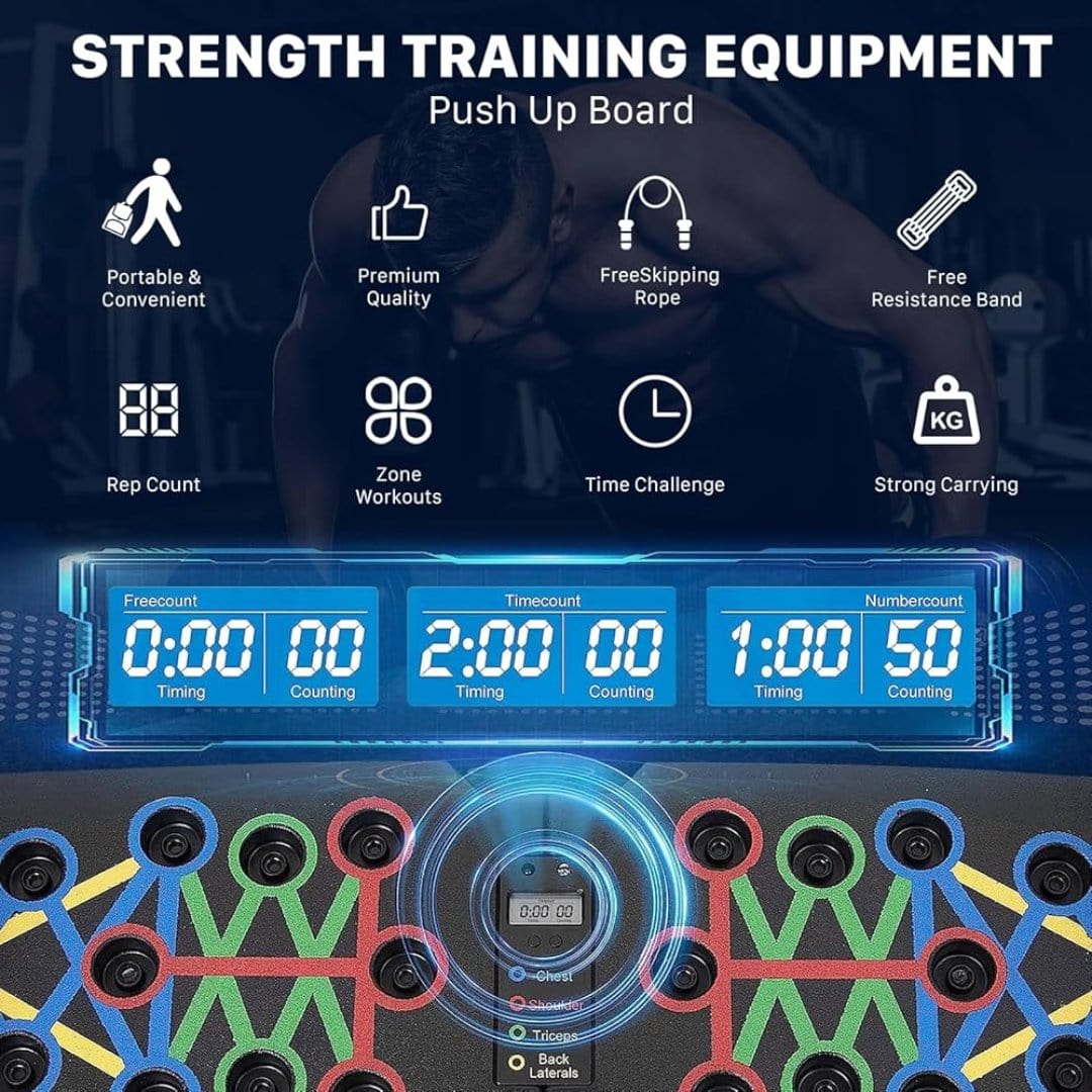 Push Up Board Justerbar Hemma Fitness Tränare Carvallo