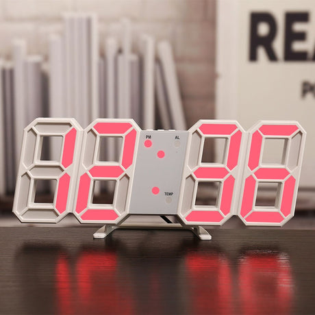 Väggklocka med LED-display och alarm Carvallo