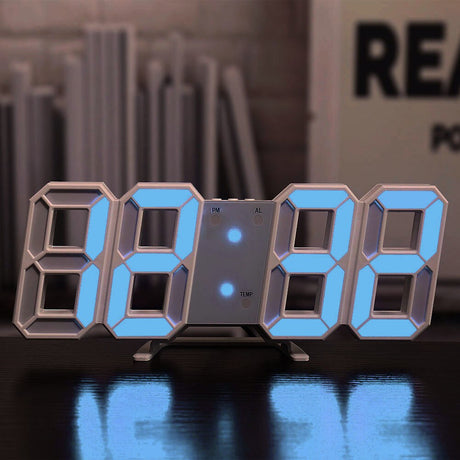 Väggklocka med LED-display och alarm Carvallo