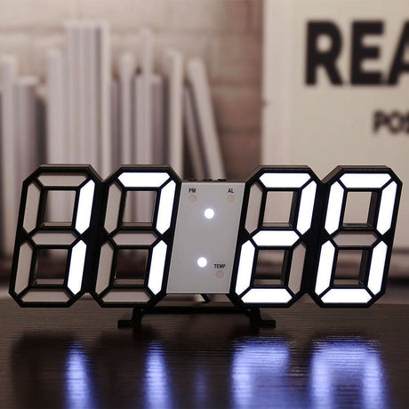 Väggklocka med LED-display och alarm Carvallo