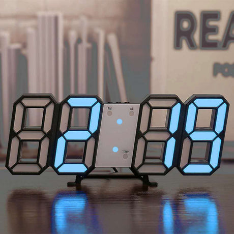 Väggklocka med LED-display och alarm Carvallo
