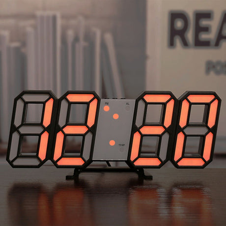 Väggklocka med LED-display och alarm Carvallo