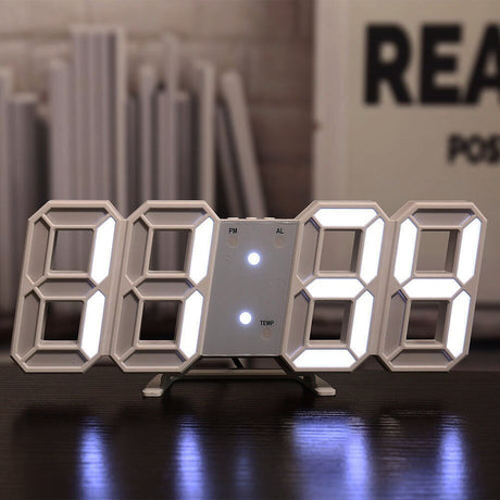 Väggklocka med LED-display och alarm Carvallo
