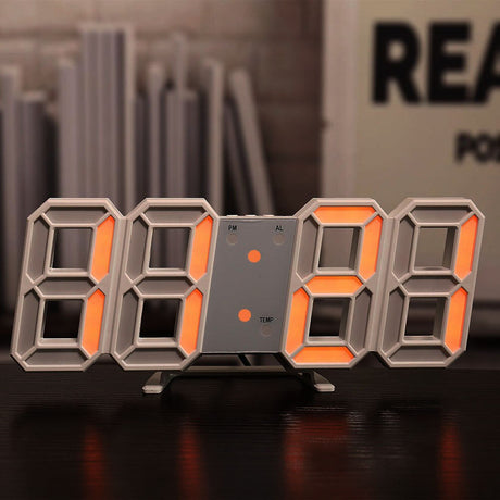 Väggklocka med LED-display och alarm Carvallo