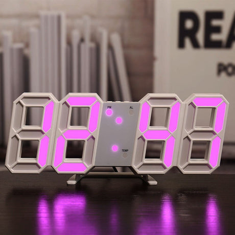 Väggklocka med LED-display och alarm Carvallo