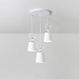 3-ljus Renhorn Design LED Klassisk Kandelaber Hängande Lampa Carvallo