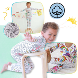 Barn Färg-i-bomull Pyjamas Set Carvallo