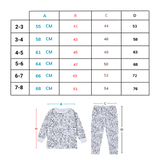 Barn Färg-i-bomull Pyjamas Set Carvallo