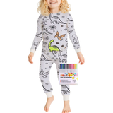 Barn Färg-i-bomull Pyjamas Set Carvallo
