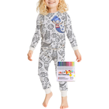 Barn Färg-i-bomull Pyjamas Set Carvallo