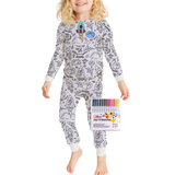 Barn Färg-i-bomull Pyjamas Set Carvallo