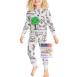 Barn Färg-i-bomull Pyjamas Set Carvallo