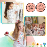 Barn Färg-i-bomull Pyjamas Set Carvallo