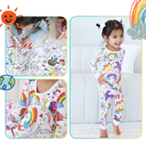 Barn Färg-i-bomull Pyjamas Set Carvallo