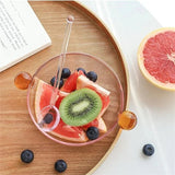 Dubbla bollhandtagade färgade glasbowl miljövänlig design Carvallo