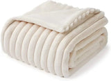 Varm & Mjuk Filt – Randig Design i Fleece/Plysch Hemnix