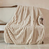 Varm & Mjuk Filt – Randig Design i Fleece/Plysch Hemnix