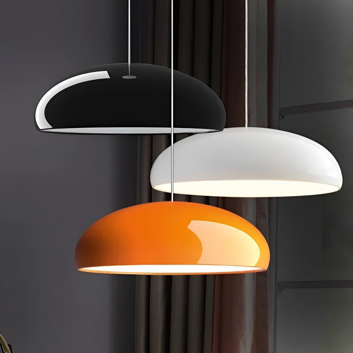 MacaronGlow Lampa - Glänsande LED Nordic Macaron Rund Hänglampa Carvallo