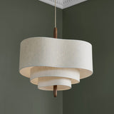 Fabric Shade Chandelier – Varm och Inbjudande Belysning Carvallo