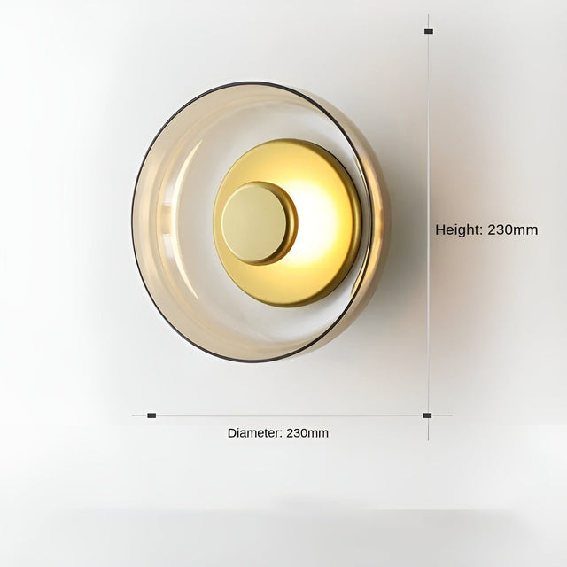 LED-vägglampa i glas – Nordisk design med varmt ljus | Idealisk för hall och vardagsrum Carvallo