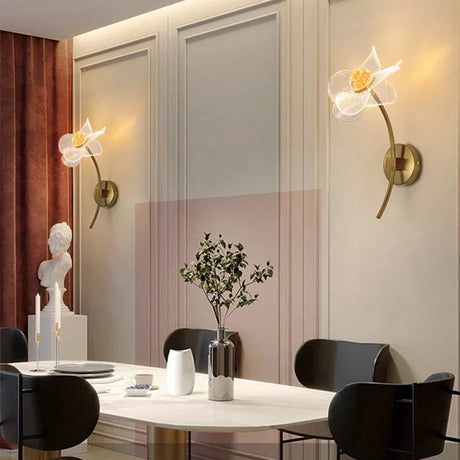 BloomGlow - Modern Blom Vägglampa med LED Belysning Carvallo