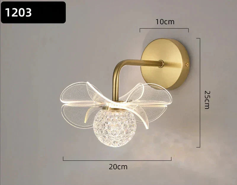 BloomGlow - Modern Blom Vägglampa med LED Belysning Carvallo