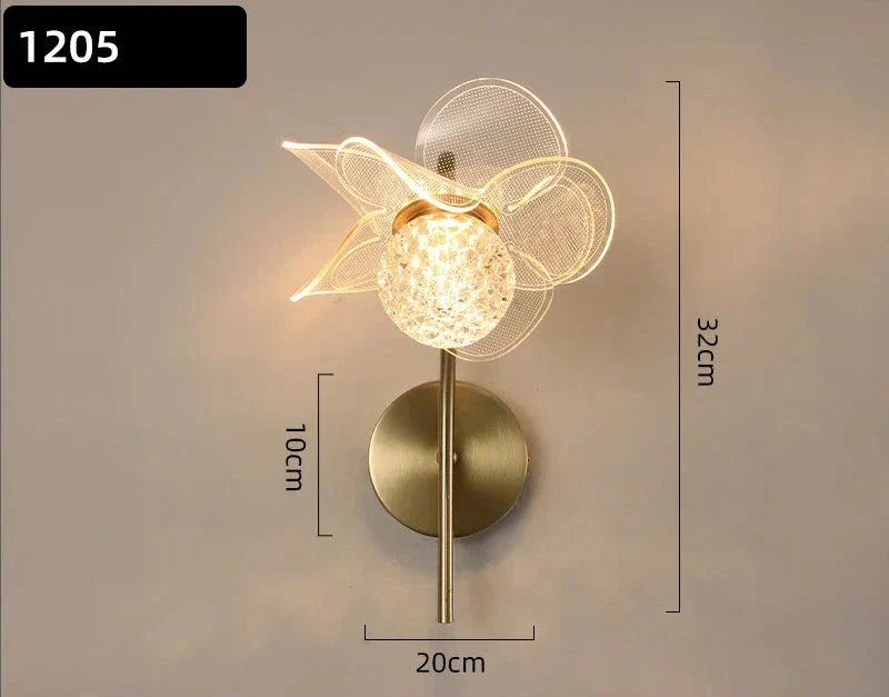 BloomGlow - Modern Blom Vägglampa med LED Belysning Carvallo