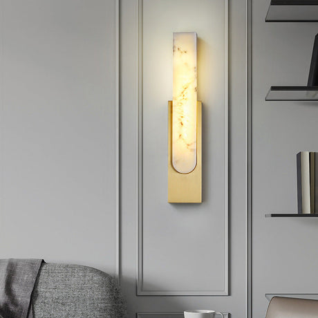 MarmorLuxe – Modern Marmor LED Vägglampa Carvallo