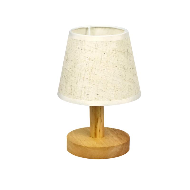 LumiWood - Dimbart LED Bordslampa i Trä för Sovrum & Vardagsrum Carvallo