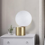 GlassGlow – Glaskula Bordslampa med LED-belysning i Modern Design | Nattlampa Carvallo