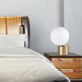 GlassGlow – Glaskula Bordslampa med LED-belysning i Modern Design | Nattlampa Carvallo