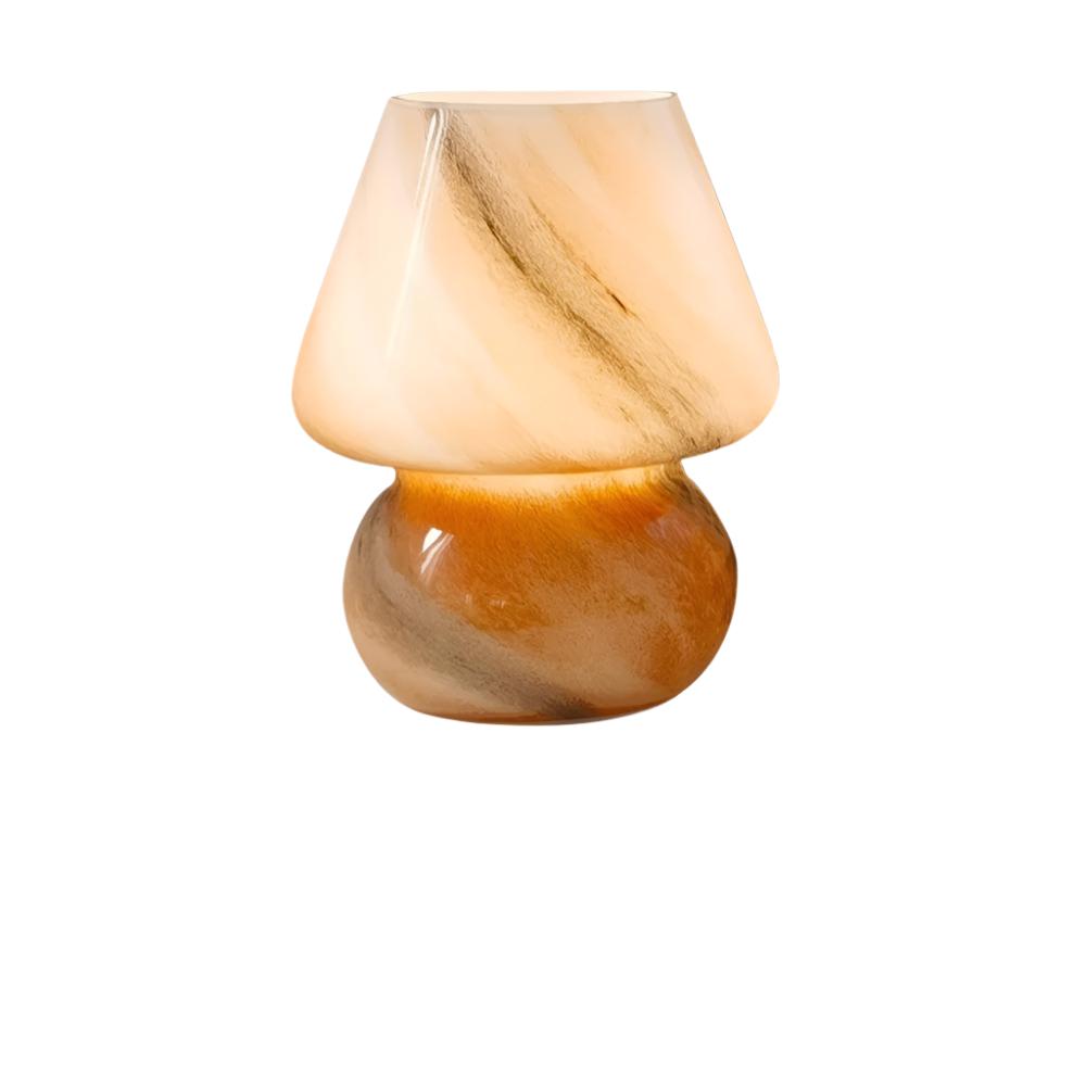 LumiGlow – Glaskula Svamp Lampa med LED-belysning Carvallo