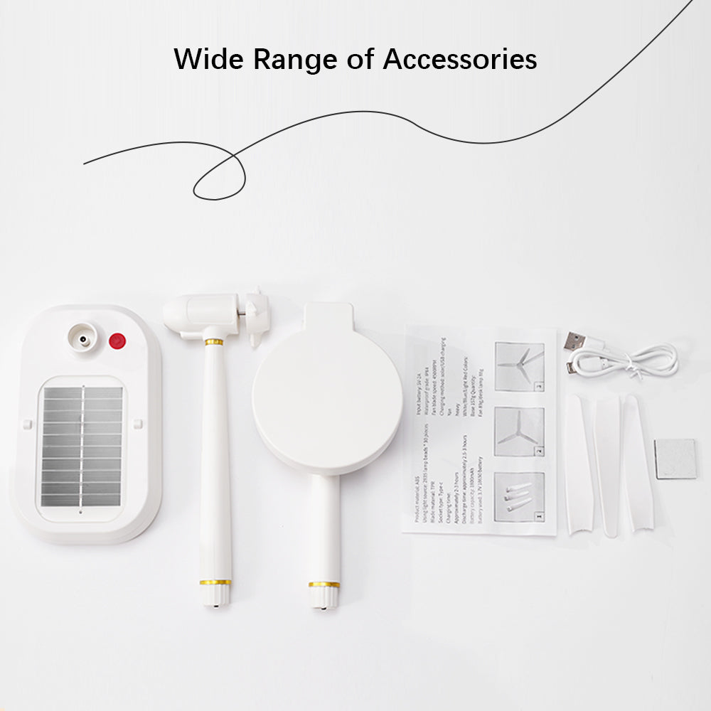 SolarBreeze - Solarlampa med Fläkt – Multifunktionell Bordslampa för Hemmet och Kontoret Carvallo